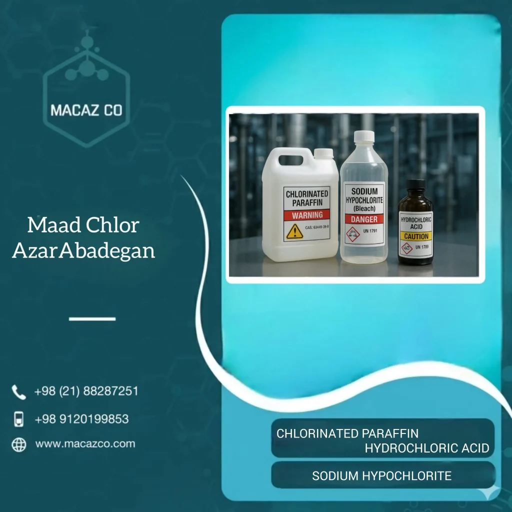 Important Industrial Chemicals Paraffin, Sodium Hypochlorite, and Hydrochloric Acid
